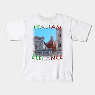 Italian Elegance in the beauty of Florence Duomo di Firenze Kids T-Shirt